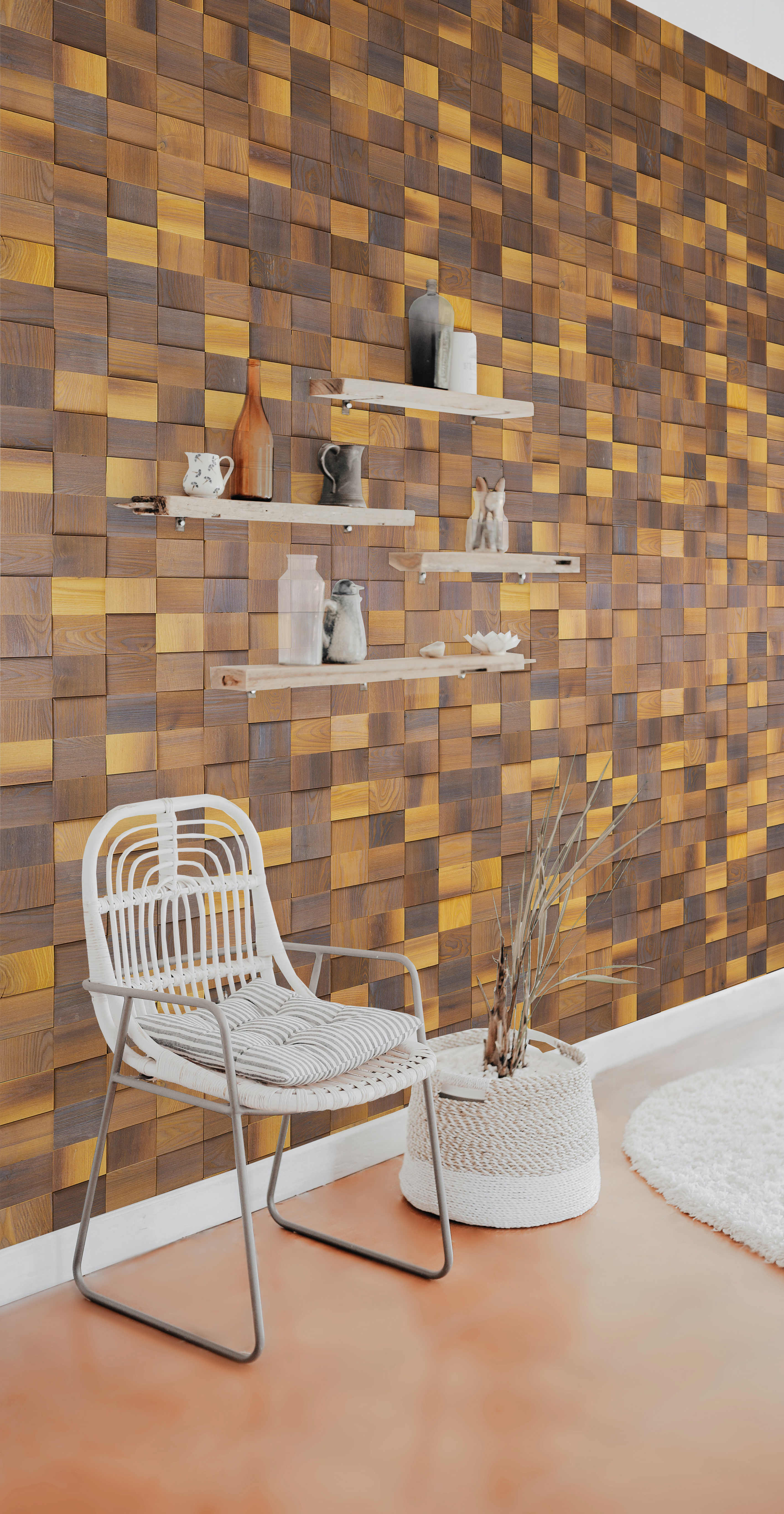 Panouri decorative din lemn de frasin, Solid Aurora Cubetti